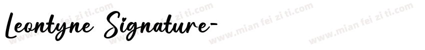Leontyne Signature字体转换